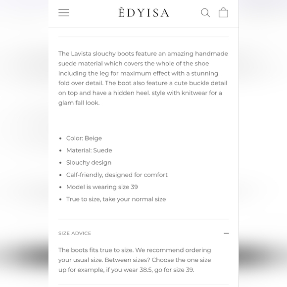 Edyisa Lavista Beige Slouchy Suede Knee High Heeled Boots - Picture 4 of 4